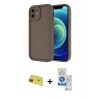 MARSİLYAN™- iPhone 11 Kılıf Yankı Yansıma Özel Seri - Şeffaf Royal Nano Ekran Koruyucu + Rainbow Kamera Lens Koruma Cam - KI