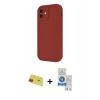 MARSİLYAN™- iPhone 11 Kılıf Yankı Yansıma Özel Seri - Şeffaf Royal Nano Ekran Koruyucu + Rainbow Kamera Lens Koruma Cam - KI