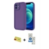 MARSİLYAN™- iPhone 11 Kılıf Yankı Yansıma Özel Seri - Şeffaf Royal Nano Ekran Koruyucu + Rainbow Kamera Lens Koruma Cam - KI