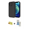 MARSİLYAN™- iPhone 11 Kılıf Yankı Yansıma Özel Seri - Şeffaf Royal Nano Ekran Koruyucu + Rainbow Kamera Lens Koruma Cam - KI
