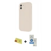 MARSİLYAN™- iPhone 11 Kılıf Yankı Yansıma Özel Seri - Şeffaf Royal Nano Ekran Koruyucu + Rainbow Kamera Lens Koruma Cam - KI