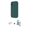 MARSİLYAN™- iPhone 11 Kılıf Yankı Yansıma Özel Seri - Şeffaf Royal Nano Ekran Koruyucu + Renkli Kamera Lens Koruma Cam - TU