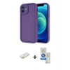 MARSİLYAN™- iPhone 11 Kılıf Yankı Yansıma Özel Seri - Şeffaf Royal Nano Ekran Koruyucu + Renkli Kamera Lens Koruma Cam - TU