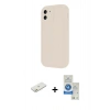 MARSİLYAN™- iPhone 11 Kılıf Yankı Yansıma Özel Seri - Şeffaf Royal Nano Ekran Koruyucu + Renkli Kamera Lens Koruma Cam - TU