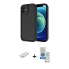 MARSİLYAN™- iPhone 11 Kılıf Yankı Yansıma Özel Seri - Şeffaf Royal Nano Ekran Koruyucu + Renkli Kamera Lens Koruma Cam - TU