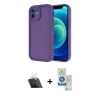 MARSİLYAN™- iPhone 11 Kılıf Yankı Yansıma Özel Seri - Şeffaf Royal Nano Ekran Koruyucu + Şeffaf Kamera Lens Koruma Cam