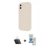 MARSİLYAN™- iPhone 11 Kılıf Yankı Yansıma Özel Seri - Şeffaf Royal Nano Ekran Koruyucu + Şeffaf Kamera Lens Koruma Cam