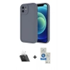 MARSİLYAN™- iPhone 11 Kılıf Yankı Yansıma Özel Seri - Şeffaf Royal Nano Ekran Koruyucu + Şeffaf Kamera Lens Koruma Cam