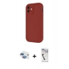 MARSİLYAN™- iPhone 11 Kılıf Yankı Yansıma Özel Seri - Şeffaf Uv Polymer Nano Ekran Koruyucu + Pers Alüminyum Kamera Lens - GI
