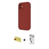 MARSİLYAN™- iPhone 11 Kılıf Yankı Yansıma Özel Seri - Şeffaf Uv Polymer Nano Ekran Koruyucu + Rainbow Kamera Lens Koruma Cam - KI