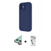 MARSİLYAN™- iPhone 11 Kılıf Yankı Yansıma Özel Seri - Şeffaf Uv Polymer Nano Ekran Koruyucu + Kırmızı Raze Metal Kamera Lens