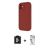 MARSİLYAN™- iPhone 11 Kılıf Yankı Yansıma Özel Seri - Şeffaf Uv Polymer Nano Ekran Koruyucu + PVD Metal Kamera Lens - MI