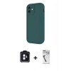 MARSİLYAN™- iPhone 11 Kılıf Yankı Yansıma Özel Seri - Şeffaf Uv Polymer Nano Ekran Koruyucu + PVD Metal Kamera Lens - MI