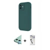 MARSİLYAN™- iPhone 11 Kılıf Yankı Yansıma Özel Seri - Şeffaf Uv Polymer Nano Ekran Koruyucu + Raze Metal Kamera Lens - MI