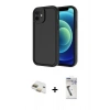 MARSİLYAN™- iPhone 11 Kılıf Yankı Yansıma Özel Seri - Şeffaf Uv Polymer Nano Ekran Koruyucu + Pers Alüminyum Kamera Lens - GD