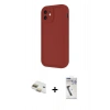 MARSİLYAN™- iPhone 11 Kılıf Yankı Yansıma Özel Seri - Şeffaf Uv Polymer Nano Ekran Koruyucu + Pers Alüminyum Kamera Lens - GD