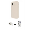 MARSİLYAN™- iPhone 11 Kılıf Yankı Yansıma Özel Seri - Şeffaf Uv Polymer Nano Ekran Koruyucu + Pers Alüminyum Kamera Lens - GD