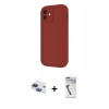MARSİLYAN™- iPhone 11 Kılıf Yankı Yansıma Özel Seri - Şeffaf Uv Polymer Nano Ekran Koruyucu + Pers Alüminyum Kamera Lens - LT