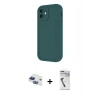 MARSİLYAN™- iPhone 11 Kılıf Yankı Yansıma Özel Seri - Şeffaf Uv Polymer Nano Ekran Koruyucu + Pers Alüminyum Kamera Lens - LT
