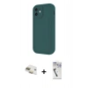 MARSİLYAN™- iPhone 11 Kılıf Yankı Yansıma Özel Seri - Şeffaf Uv Polymer Nano Ekran Koruyucu + Pers Alüminyum Kamera Lens - GD