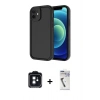 MARSİLYAN™- iPhone 11 Kılıf Yankı Yansıma Özel Seri - Şeffaf Uv Polymer Nano Ekran Koruyucu + PVD Metal Kamera Lens - SH
