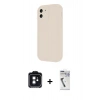 MARSİLYAN™- iPhone 11 Kılıf Yankı Yansıma Özel Seri - Şeffaf Uv Polymer Nano Ekran Koruyucu + PVD Metal Kamera Lens - SH