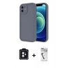 MARSİLYAN™- iPhone 11 Kılıf Yankı Yansıma Özel Seri - Şeffaf Uv Polymer Nano Ekran Koruyucu + PVD Metal Kamera Lens - SH