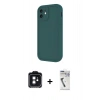 MARSİLYAN™- iPhone 11 Kılıf Yankı Yansıma Özel Seri - Şeffaf Uv Polymer Nano Ekran Koruyucu + PVD Metal Kamera Lens - SH
