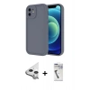 MARSİLYAN™- iPhone 11 Kılıf Yankı Yansıma Özel Seri - Şeffaf Uv Polymer Nano Ekran Koruyucu + Raze Metal Kamera Lens - GS
