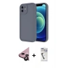 MARSİLYAN™- iPhone 11 Kılıf Yankı Yansıma Özel Seri - Şeffaf Uv Polymer Nano Ekran Koruyucu + Raze Metal Kamera Lens - SH