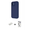 MARSİLYAN™- iPhone 11 Kılıf Yankı Yansıma Özel Seri - Şeffaf Uv Polymer Nano Ekran Koruyucu + Renkli Kamera Lens Koruma Cam - SI