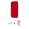 MARSİLYAN™- iPhone 11 Kılıf Yankı Yansıma Özel Seri - Şeffaf Uv Polymer Nano Ekran Koruyucu + Renkli Kamera Lens Koruma Cam - SI