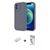 MARSİLYAN™- iPhone 11 Kılıf Yankı Yansıma Özel Seri - Şeffaf Uv Polymer Nano Ekran Koruyucu + Renkli Kamera Lens Koruma Cam - SI