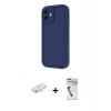 MARSİLYAN™- iPhone 11 Kılıf Yankı Yansıma Özel Seri - Şeffaf Uv Polymer Nano Ekran Koruyucu + Renkli Kamera Lens Koruma Cam - YL