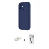 MARSİLYAN™- iPhone 11 Kılıf Yankı Yansıma Özel Seri - Şeffaf Uv Polymer Nano Ekran Koruyucu + Renkli Kamera Lens Koruma Cam - SI