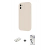 MARSİLYAN™- iPhone 11 Kılıf Yankı Yansıma Özel Seri - Şeffaf Uv Polymer Nano Ekran Koruyucu + Renkli Kamera Lens Koruma Cam - SI