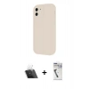 MARSİLYAN™- iPhone 11 Kılıf Yankı Yansıma Özel Seri - Şeffaf Uv Polymer Nano Ekran Koruyucu + Şeffaf Kamera Lens Koruma Cam