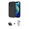 MARSİLYAN™- iPhone 11 Kılıf Yankı Yansıma Özel Seri - Şeffaf Uv Polymer Nano Ekran Koruyucu + Şeffaf Kamera Lens Koruma Cam