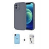 MARSİLYAN™- iPhone 11 Kılıf Yankı Yansıma Özel Seri - Şeffaf Uv Polymer Nano Ekran Koruyucu + Neon Fosforlu Kamera Lens - TU
