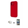 MARSİLYAN™- iPhone 11 Kılıf Yankı Yansıma Özel Seri - Siyah 34D Hayalet Izgaralı Cam + Pers Alüminyum Kamera Lens - GD