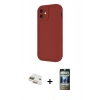 MARSİLYAN™- iPhone 11 Kılıf Yankı Yansıma Özel Seri - Siyah 34D Hayalet Izgaralı Cam + Pers Alüminyum Kamera Lens - GD