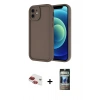 MARSİLYAN™- iPhone 11 Kılıf Yankı Yansıma Özel Seri - Siyah 34D Hayalet Izgaralı Cam + Pers Alüminyum Kamera Lens - KI