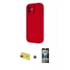 MARSİLYAN™- iPhone 11 Kılıf Yankı Yansıma Özel Seri - Siyah 34D Hayalet Izgaralı Cam + Rainbow Kamera Lens Koruma Cam - KI