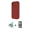 MARSİLYAN™- iPhone 11 Kılıf Yankı Yansıma Özel Seri - Siyah 34D Hayalet Izgaralı Cam + Raze Metal Kamera Lens - MI