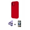 MARSİLYAN™- iPhone 11 Kılıf Yankı Yansıma Özel Seri - Siyah 34D Hayalet Izgaralı Cam + Raze Metal Kamera Lens - MR
