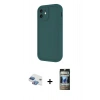 MARSİLYAN™- iPhone 11 Kılıf Yankı Yansıma Özel Seri - Siyah 34D Hayalet Izgaralı Cam + Pers Alüminyum Kamera Lens - GI