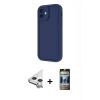 MARSİLYAN™- iPhone 11 Kılıf Yankı Yansıma Özel Seri - Siyah 34D Hayalet Izgaralı Cam + Raze Metal Kamera Lens - GS