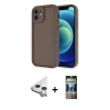 MARSİLYAN™- iPhone 11 Kılıf Yankı Yansıma Özel Seri - Siyah 34D Hayalet Izgaralı Cam + Raze Metal Kamera Lens - GS