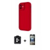 MARSİLYAN™- iPhone 11 Kılıf Yankı Yansıma Özel Seri - Siyah 34D Hayalet Izgaralı Cam + PVD Metal Kamera Lens - YL