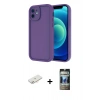 MARSİLYAN™- iPhone 11 Kılıf Yankı Yansıma Özel Seri - Siyah 34D Hayalet Izgaralı Cam + Renkli Kamera Lens Koruma Cam - YL